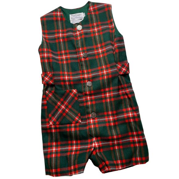 Florence Eiseman Designed for Marshall Field & Company Plaid Shortall Size‎ 5 - Picture 1 of 6